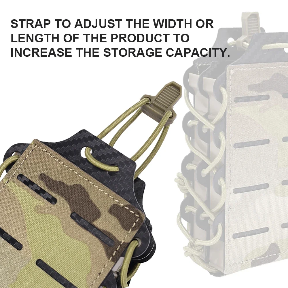Bolsa táctica Molle de doble capa para cargador, accesorio para 5,56/7,62 M4 AK AR15 Laser Mag, equipo de caza - imagen 4