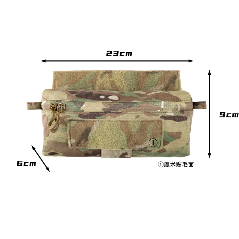 Bolsa táctica para el vientre con accesorio de pierna caída para el pecho para FERRO FCPC/ MK4/D3, hecha de tela 500D - imagen 4