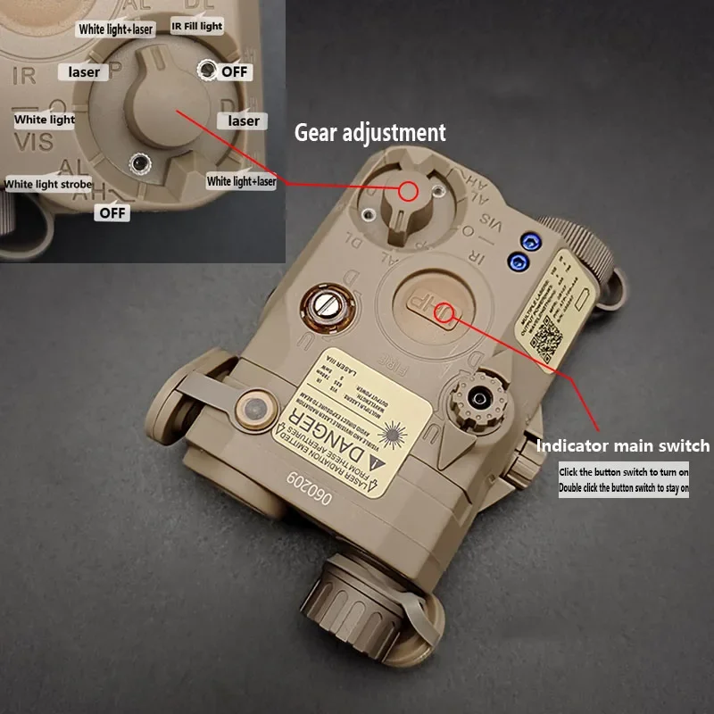 Láser táctico PEQ-15 punto verde con linterna LED y luz IR para rifle AR15 - imagen 5