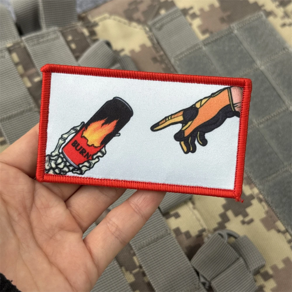 Parche táctico Chevron Morale "Creation of An Ulcer", apliques militares personalizados, pegatina para mochila, parches impresos con gancho y bucle - imagen 3