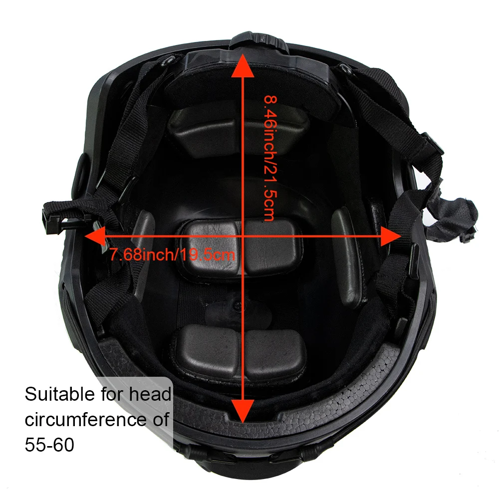 JOAXOR Airsoft Paintball Fast MH, casco táctico para exteriores, equipo de protección CS con relleno de espuma de repuesto - imagen 5