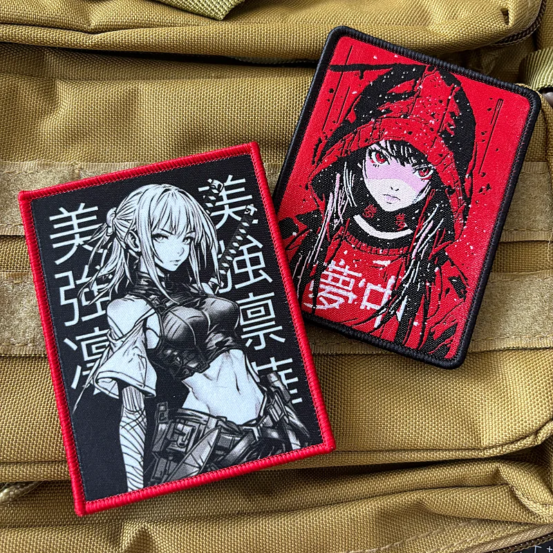 Parche táctico velcro anime personaje femenino con espada - imagen 5