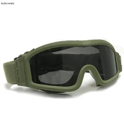 Gafas tácticas de tiro para caza y airsoft con lentes