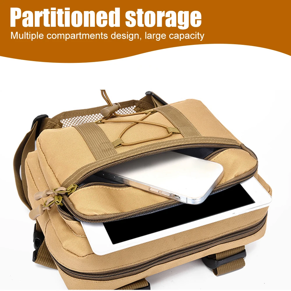 Bolsa de pecho táctica multifunción Molle, chaleco de hombro para hombres y mujeres, bolsa EDC para senderismo al aire libre, Camping, bolsillo táctico suave - imagen 3