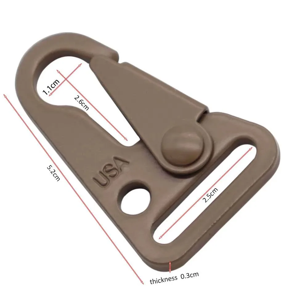 Mosquetón acero táctico boca agrandada para fusil y mochila - imagen 2
