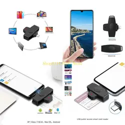 J1HC USBC Lector tarjetas inteligentes DNIE Lector tarjetas identidad TiPEC Memory Card Lector Cloner para PC