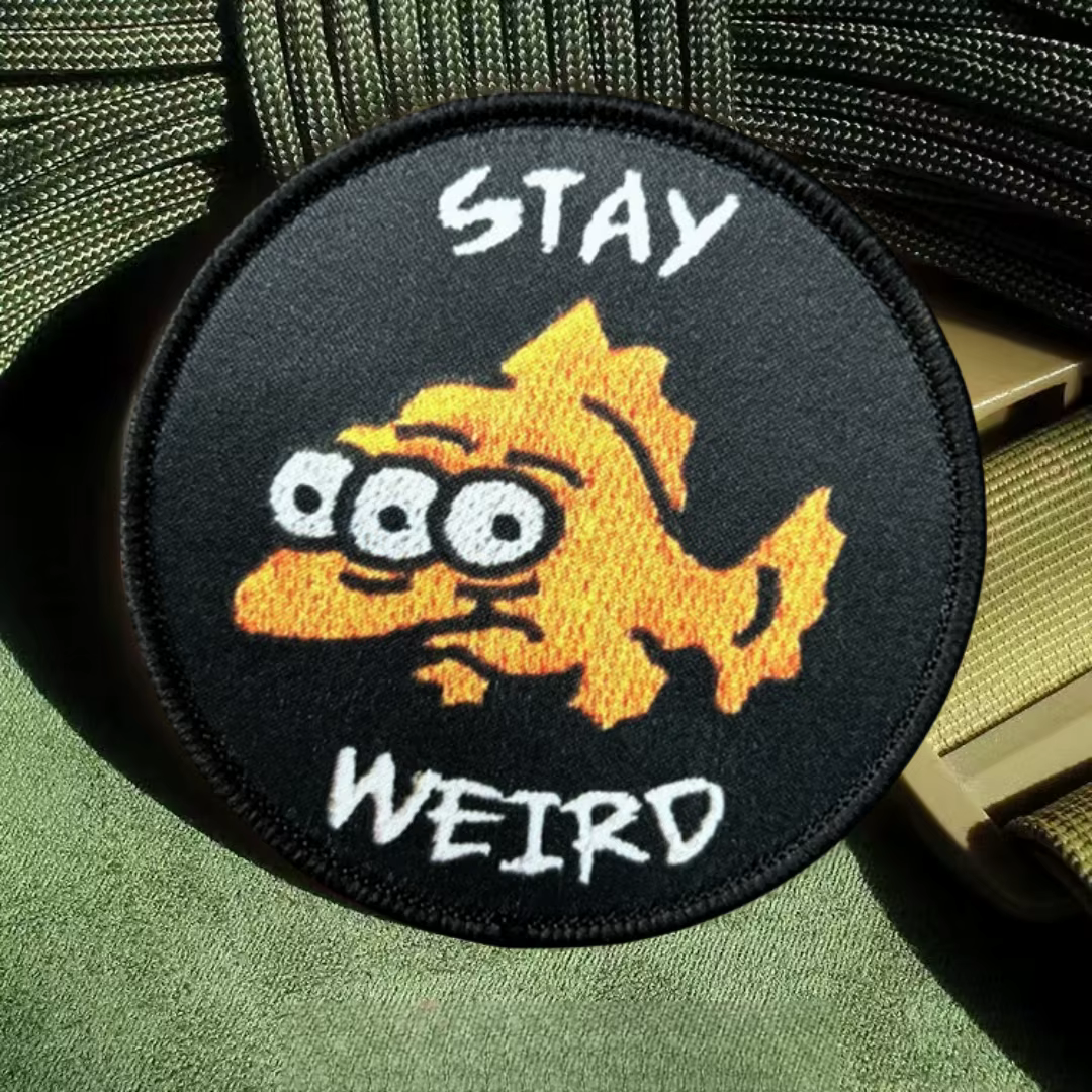 Parche Stay Weird táctico Velcro pescado – Insignia militar - imagen 4