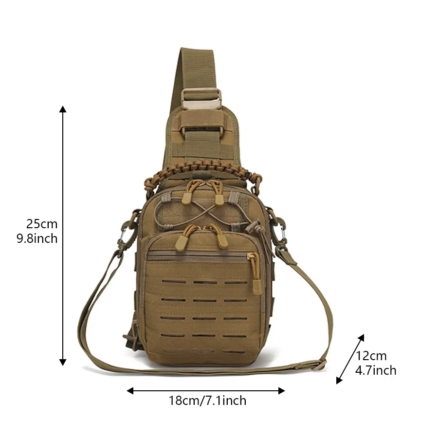 Bolso pecho MOLLE táctico un hombro camuflaje