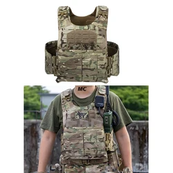 YAKEDA Chaleco táctico MOLLE negro ripstop durabilidad militar