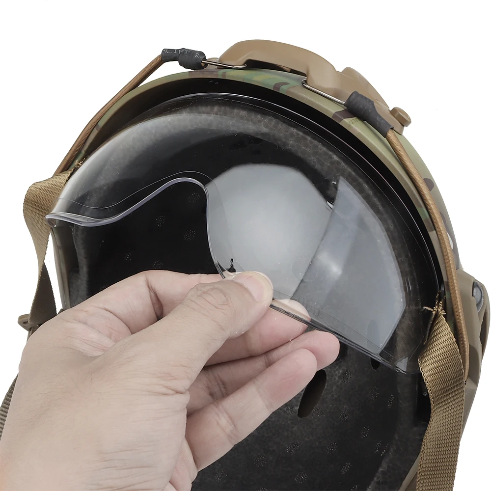 Casco táctico rápido con gafas CS, juego de guerra, cascos protectores ligeros para ciclismo, equipo Airsoft para caza al aire libre - imagen 5