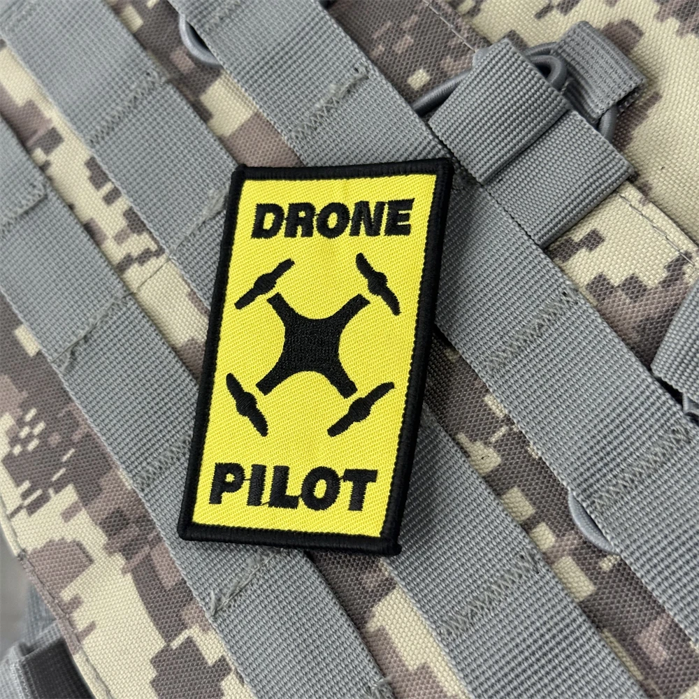 Parche táctico de moral de piloto de drones fabulosos, parches de gancho y bucle bordados militares para ropa, mochila, pegatina decorativa - imagen 3