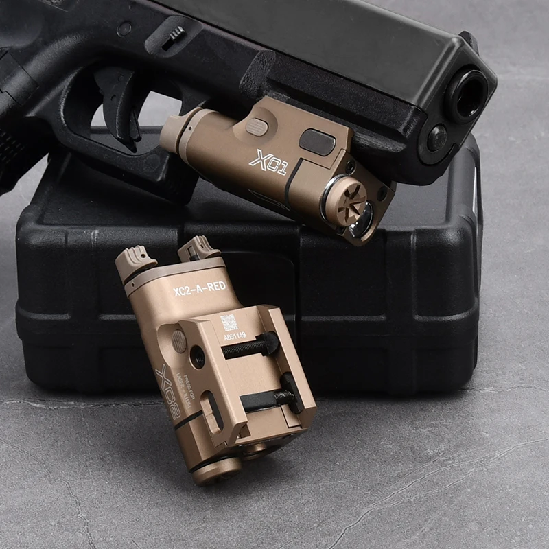 WADSN Tactica XC2 accesorio de cazatalentos para exteriores, pistola colgante, linterna de Metal con láser rojo verde, 20mm, Glock 17 18 19 - imagen 2