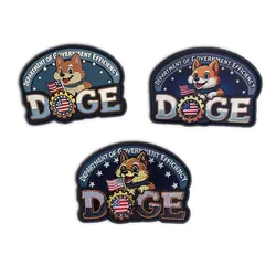 Insignia Doge, apliques de tela bordados, brazalete para perro, parches de PVC con gancho y bucle, parche táctico, uniforme, casco, chaleco, pegatinas para mochila