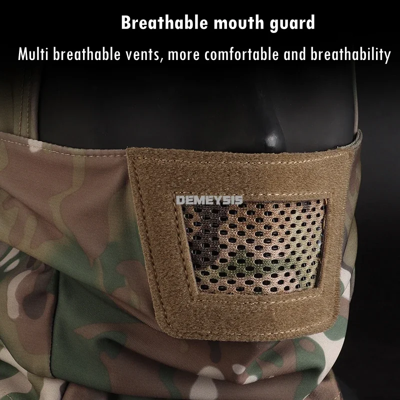 Máscara de pasamontañas táctica, casco de caza al aire libre, máscaras de malla de cara completa para caza al aire libre, tiro Airsoft - imagen 4