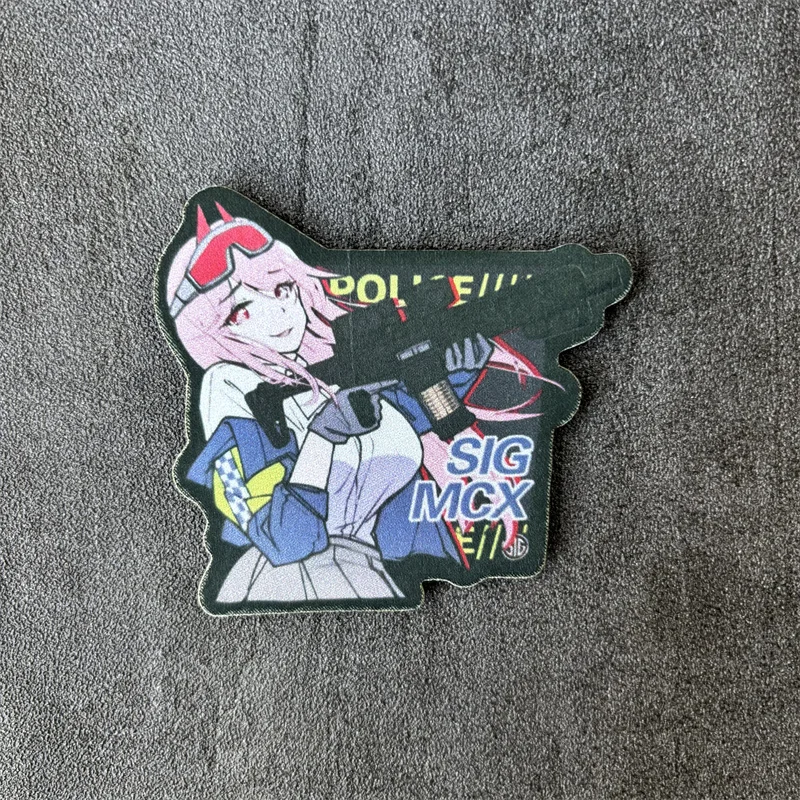 Parche con estampado táctico de belleza para ropa, insignia de moral para niña, parches militares con gancho, pegatina para mochila, brazalete - imagen 3