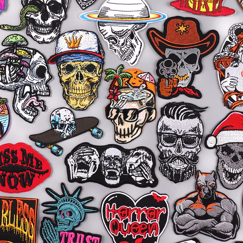 Parche bordado de animales feroz, parche de mono para fumar, parches bordados Punk para ropa, chaqueta, parches para planchar DIY para ropa - imagen 3