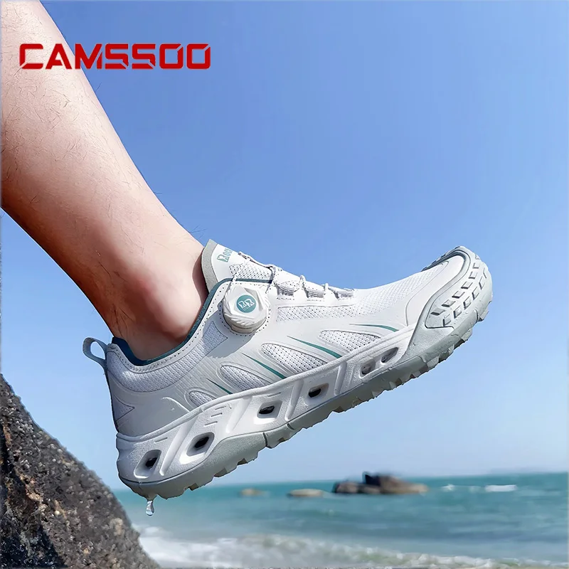 CAMSSOO, zapatos Upstream para hombre, Trekking al aire libre, zapatos acuáticos para caminar, zapatillas de agua de secado rápido de malla transpirable, zapatos de senderismo, pesca