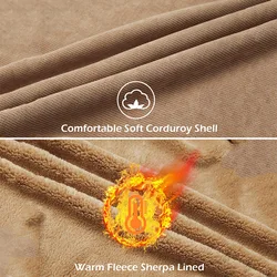 Chaqueta camionero de pana con forro sherpa – Abrigo informal hombre