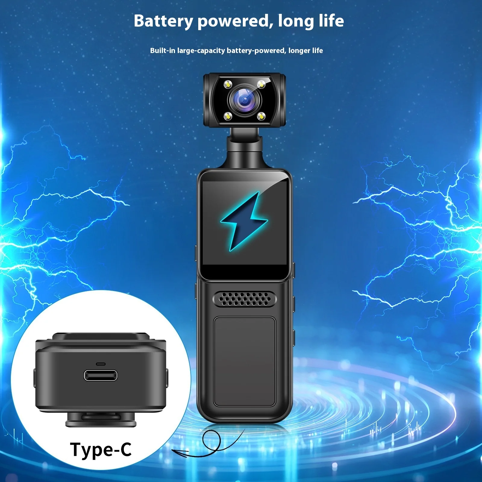 Cámara de acción HD 4k, detección de movimiento, Mini cámara Wifi antivibración, cámara giratoria de 180 grados, casco, grabadora de conductor de bicicleta de viaje - imagen 5