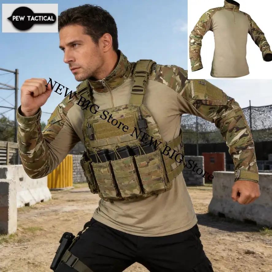 PEW Tactical G3 traje de combate manga larga ripstop nailon algodón