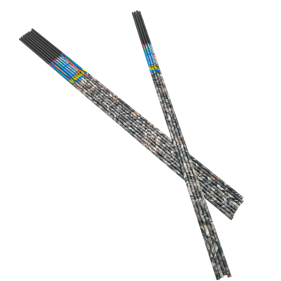 Linkboy tiro con arco de carbono puro 1k tejido flecha eje verde Camo ID 6,2mm OD 7,6mm para arco caza tiro - imagen 2