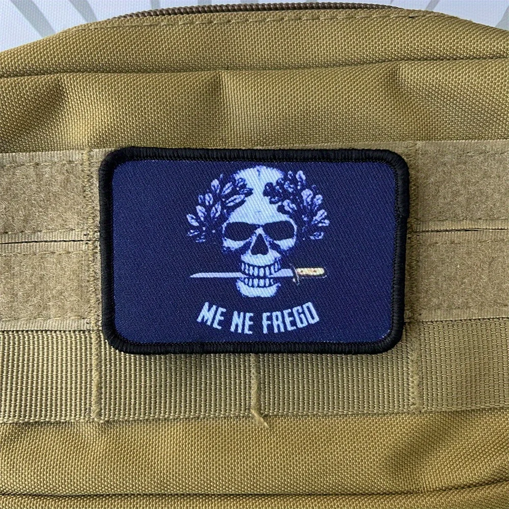 Parches tácticos Me Ne Frego Morale para ropa, parche de gancho y bucle impreso, pegatina para mochila militar - imagen 5