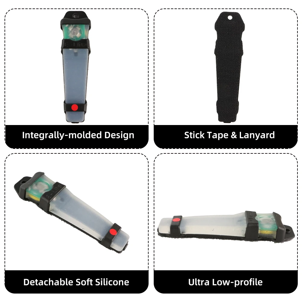 BOOIU-luz indicadora de identificación Personal, casco táctico, Flash de seguridad, luz de señal de supervivencia, caza, senderismo - imagen 3