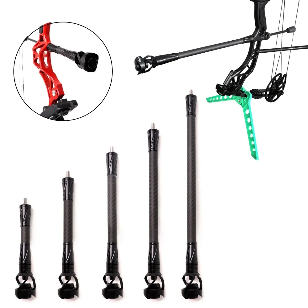 Estabilizador de barra de equilibrio de arco de 6/8/10/12/15 ", varilla amortiguadora de fibra de carbono, arco compuesto de tiro con arco, accesorios de tiro de caza