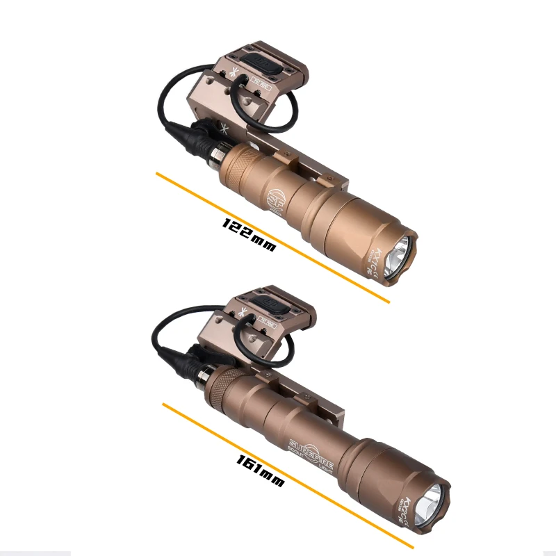 Interruptor de presión de botón de aluminio CNC, interruptor de presión de 45 °, Base de montaje Offset M300A M600C, linterna LED con ajuste de Metal de 20mm, riel Picatinny - imagen 3
