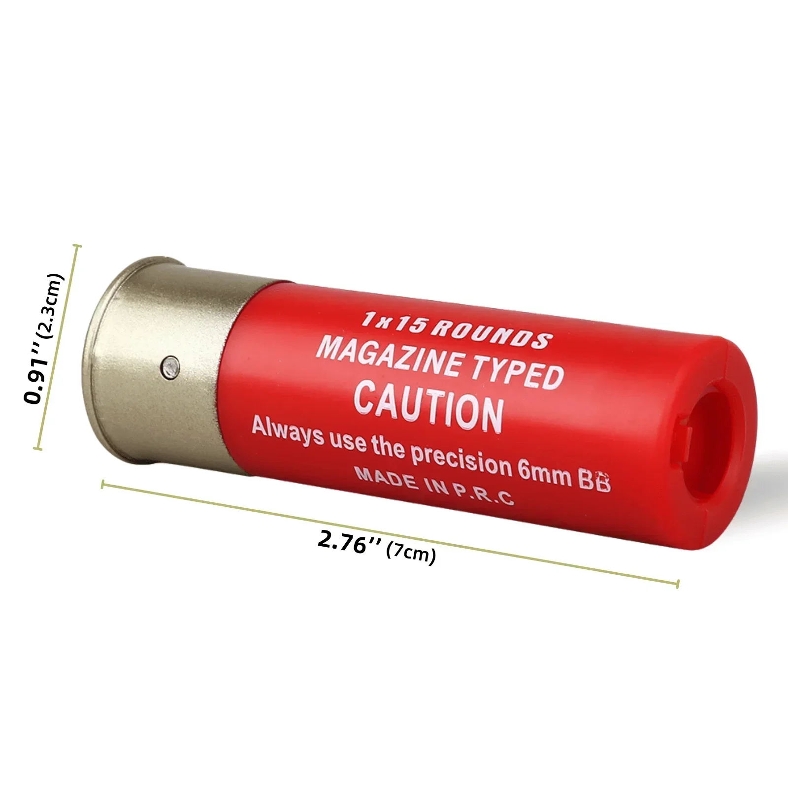 Conchas de escopeta Airsoft, paquete de 6 de 15 BBs redondos estándar Airsoft Mag para accesorios de escopetas Airsoft multi y de un solo disparo - imagen 3