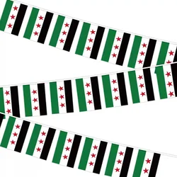 14*21 cm 20 piezas bandera de Siria cadena de personaje sirio cartel de tres estrellas de la República Árabe Siria