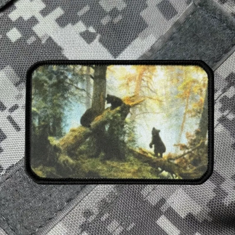 Parche táctico moral gancho y bucle bosque de pinos para mochila - imagen 5