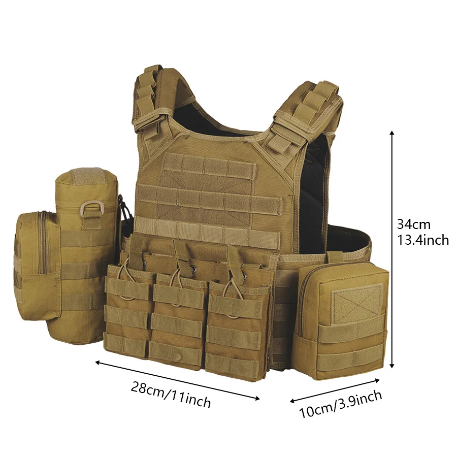 Traje de entrenamiento resistente al desgaste al aire libre traje de entrenamiento MOLLE chaleco de camuflaje multifuncional - imagen 3