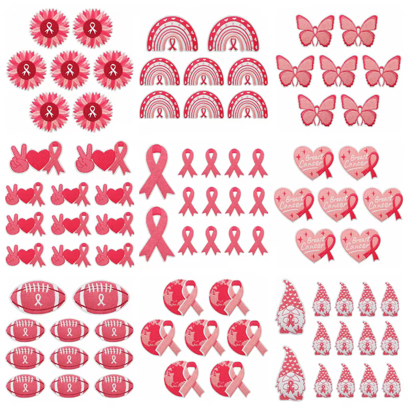 Parche termoadhesivo bordado rosa esperanza – Para planchar en ropa - imagen 5