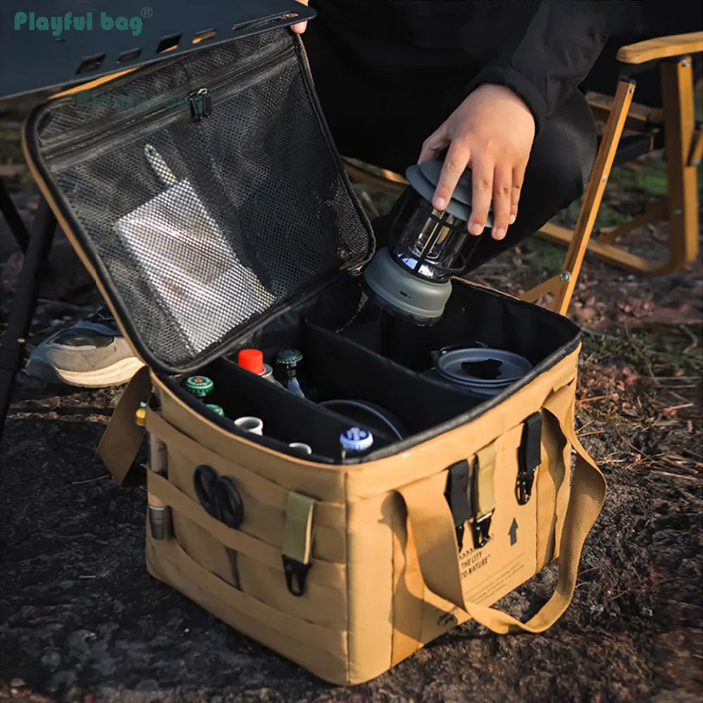 Bolsa de almacenamiento de artículos diversos plegable al aire libre, bolsa de gran capacidad para Picnic, Camping, equipo táctico de viaje, AVA252, 20l - imagen 3