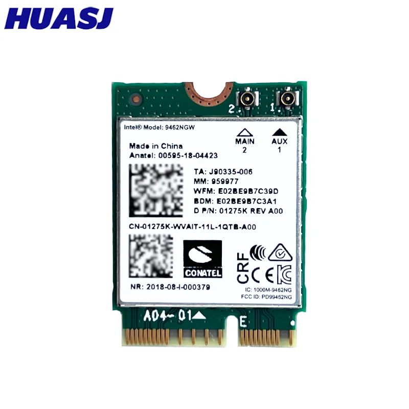 Adaptador de tarjeta Wifi de doble banda AC inalámbrico para 9462NGW CNVI NGFF M.2 Key E con antenas Bluetooth 5,0 para sistemas Win10 - imagen 4