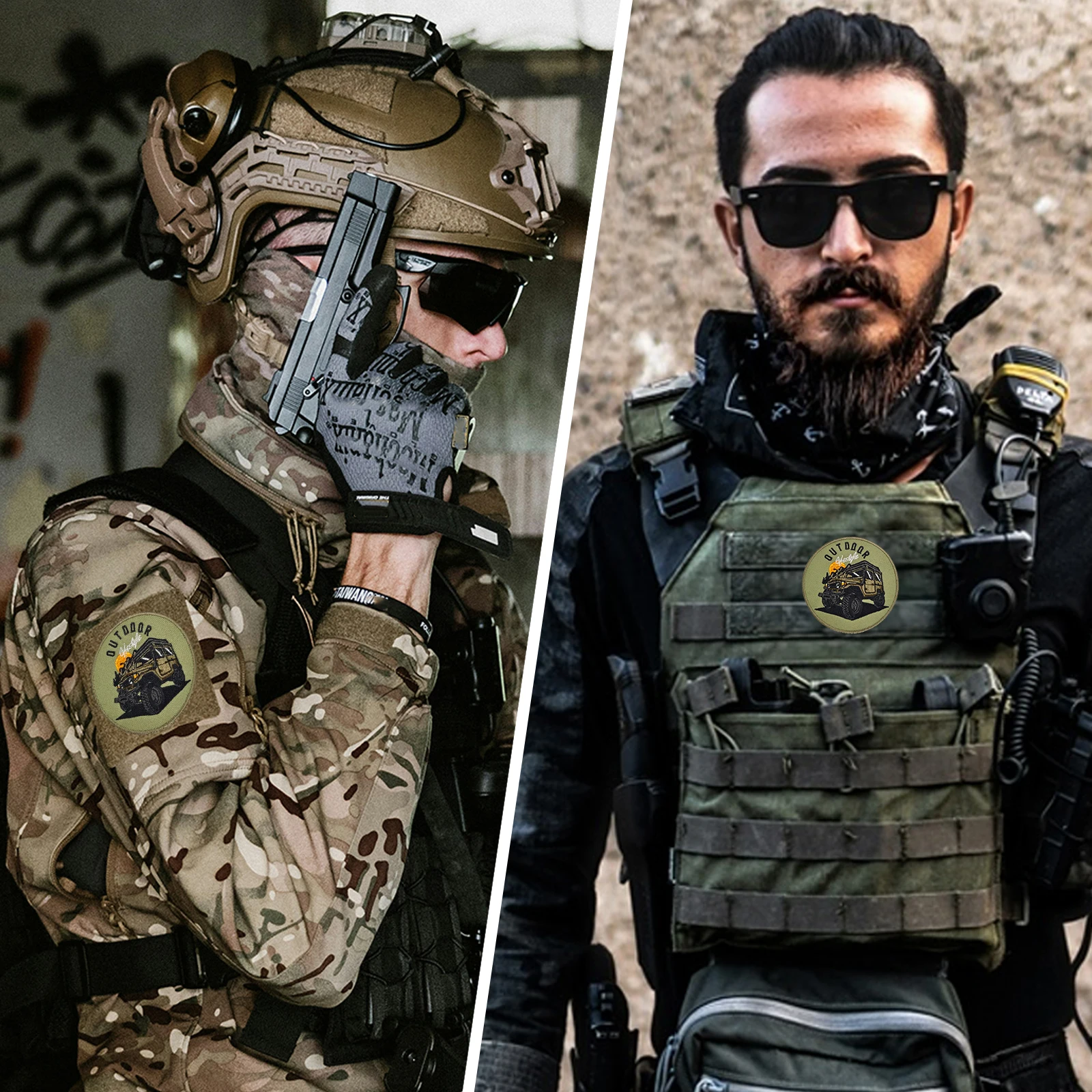 Parche de velcros todoterreno estilo de vida al aire libre, insignia bordada con cierre de gancho y bucle para mochila, chaqueta, gorras - imagen 5