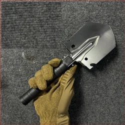 Mini pala de ingeniero para exteriores, pala portátil multifuncional, pala de excavación para jardín y acampada, pala de playa, pala plegable para pesca