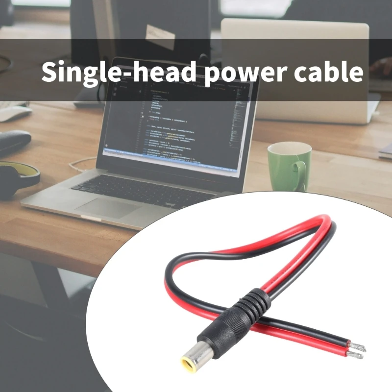 Cable flexible alimentación 8 mm DC7909 enchufe macho a cable desnudo potencia extremo abierto K1KF