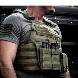 Nuevo chaleco de combate para hombre, chalecos tácticos ligeros desmontables rápidos, portador de placa de engranaje Multicam negro, accesorios militares Molle Airsoft