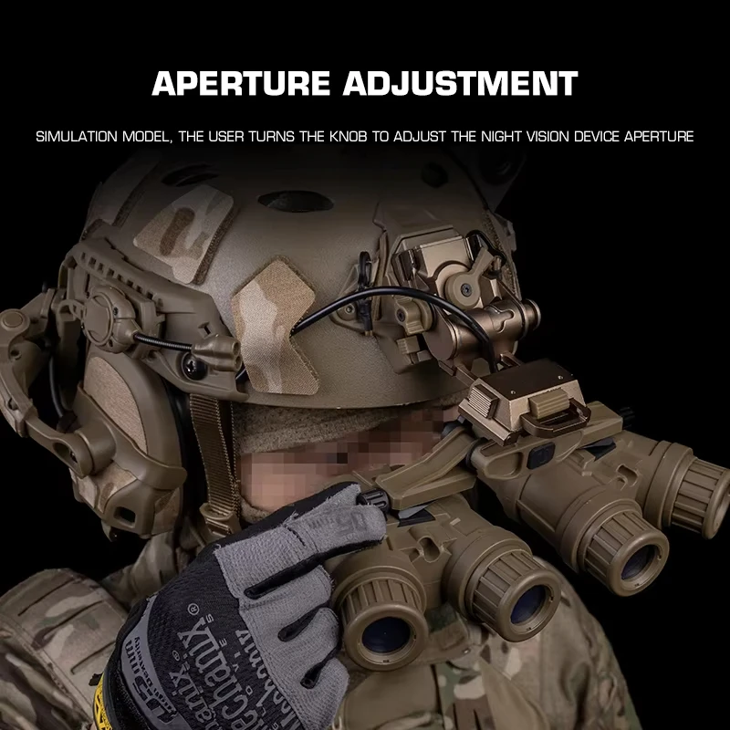 Gafas de visión nocturna GPNVG 18 con volteo lateral, modelo simulado L4G24 NVG, soporte para casco de montaje para Airsoft, casco rápido, Cosplay - imagen 4