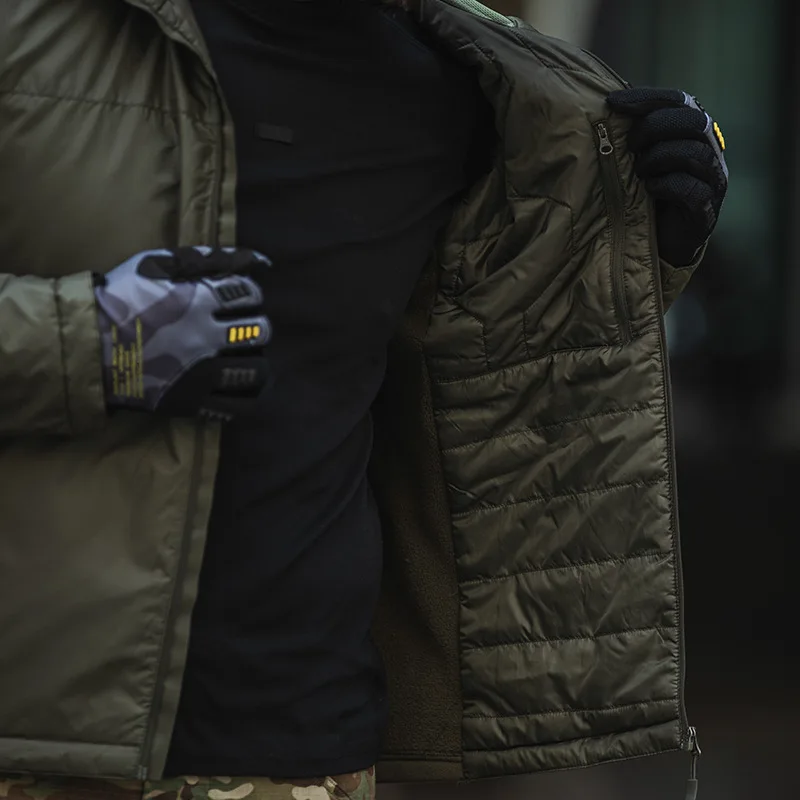 Chaqueta gruesa de algodón con capucha para hombre, Parkas del ejército militar, chaquetas de combate al aire libre, cortavientos impermeable ligero, Invierno - imagen 4