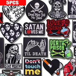 Parche bordado calavera punk – Para planchar en ropa táctica