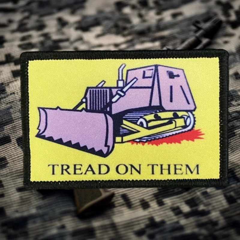 Parche de banda de rodadura Killdozer, insignia de moral táctica, gancho y bucle estampado, mochila militar, ropa, pegatina decorativa, brazalete - imagen 2