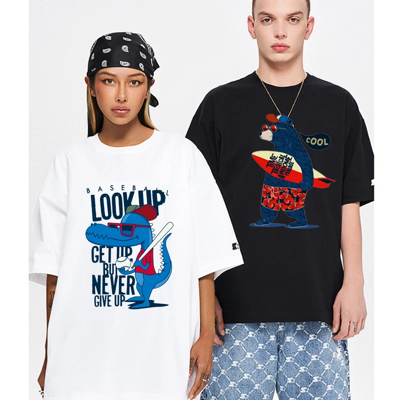 Parches de transferencia de calor para ropa, pegatinas térmicas de animales de dibujos animados, estilo Rock, dinosaurio - imagen 4