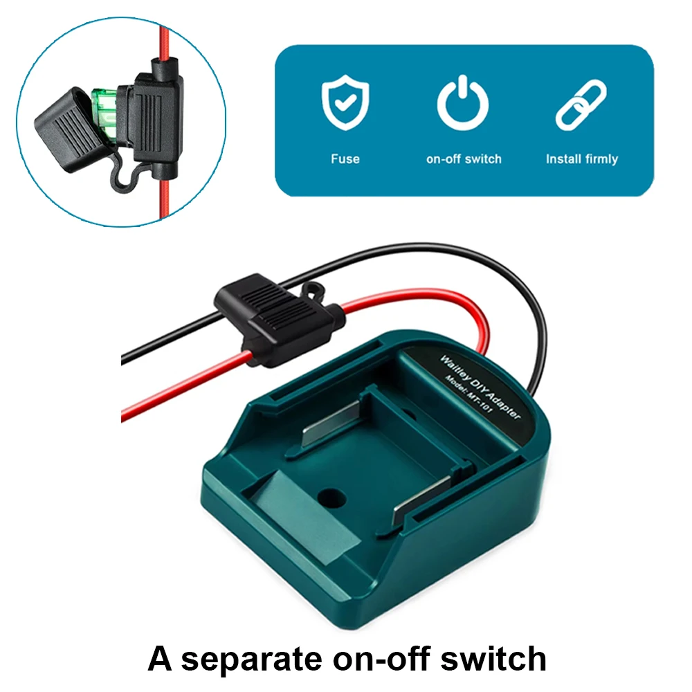 Convertidor adaptador de batería externa para batería MT Makita de 14V/18V, caja de herramientas eléctricas DIY, kit de accesorios de enchufe mod, extensión eléctrica