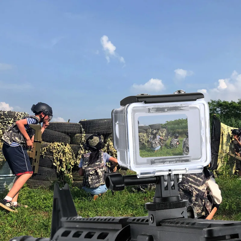 WADSN Gopro soporte de cámara deportiva para caza, riel Picatinny de 20mm, accesorios para Airsoft, pistola, disparo en primera persona, vídeo de Youtube - imagen 2