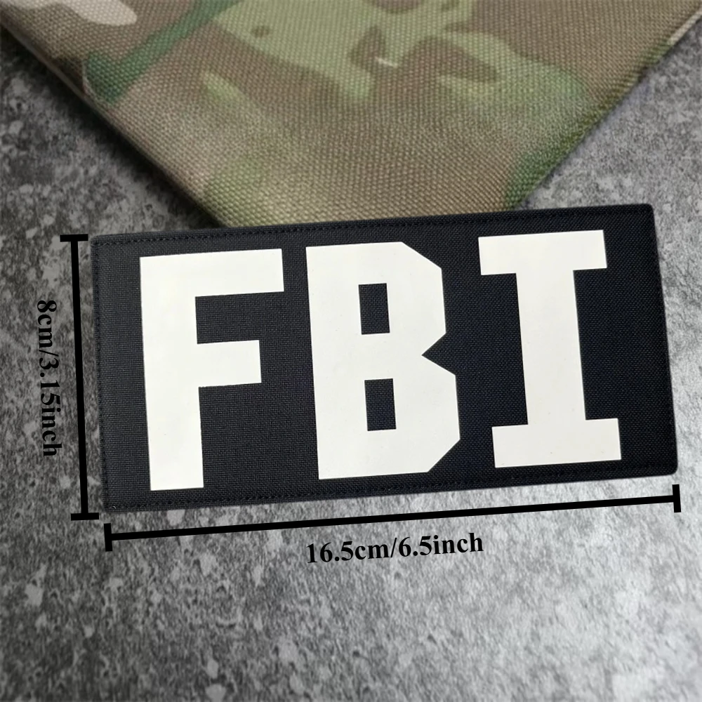 Parche táctico de la República Federal del FBI, emblema de gancho y bucle impreso, insignia de moral militar, brazalete, pegatinas para mochila - imagen 3