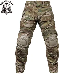 SINAIRSOFT G3 Pantalones tácticos rodilleras Multicam