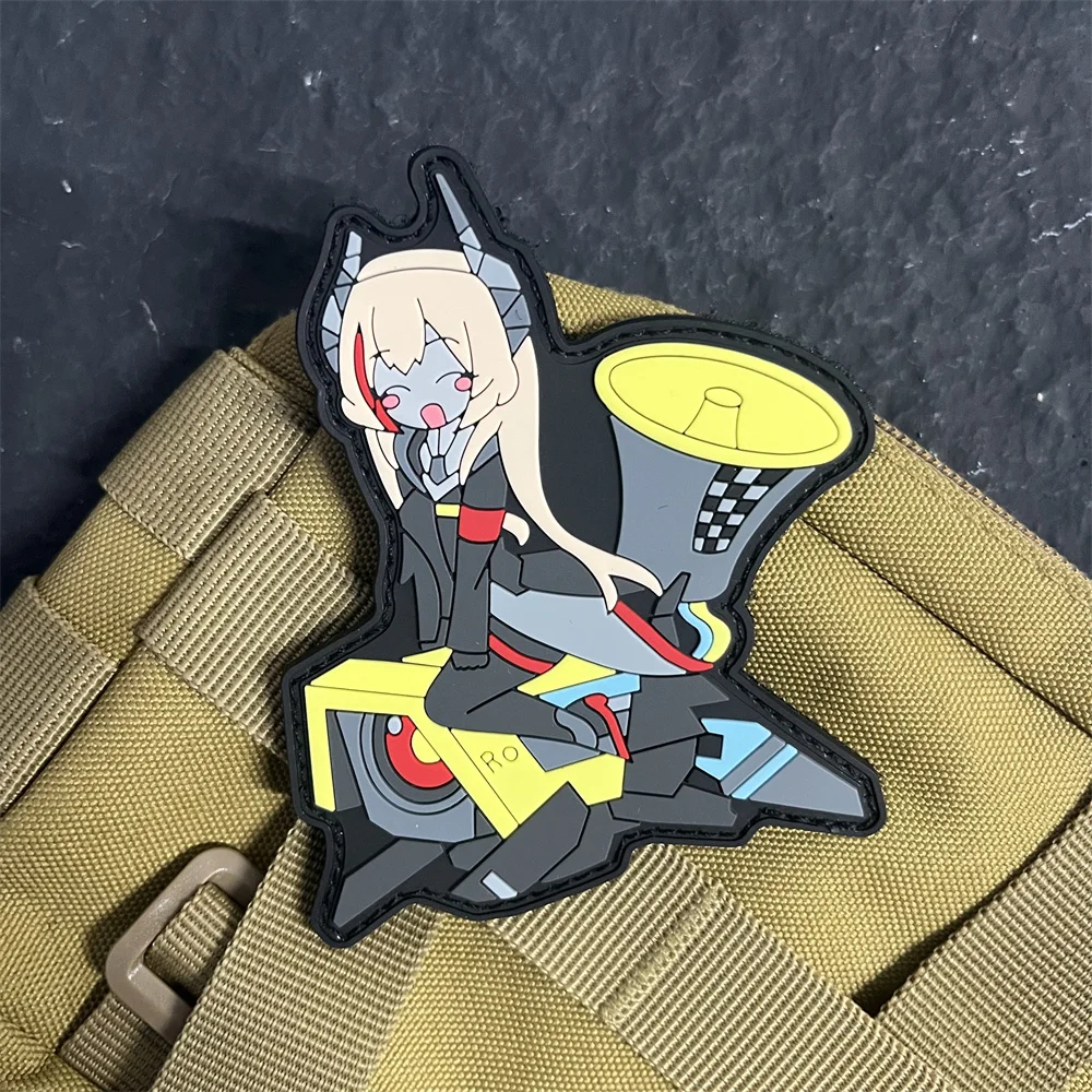 Insignia de moral táctica para perro SOPMOD II de primera línea para niñas, brazalete de PVC con agujero de conejo, mochila personalizada, parche decorativo con gancho y bucle - imagen 4